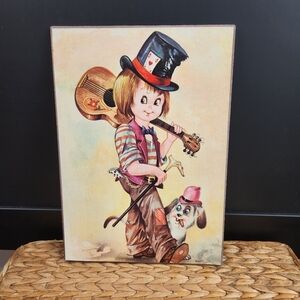 MASSIMO Signed Picture Big Eyes Boy and Dog.